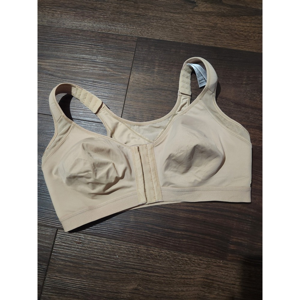 DELIMIRA Womens 38E Full Coverage Front‎ Closure Bra Wire Free Back Posture Bra